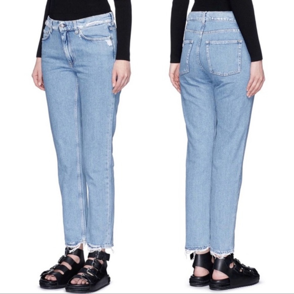 Acne Light Blue Straight Leg Jeans
